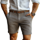 Men's Casual Comfortable Cotton Linen Slim Fit Suit Shorts