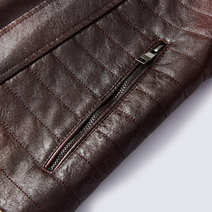 Men's Vintage PU Fleece Leather Jacket
