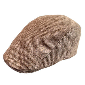 Men's Vintage Front Cotton Linen Beret