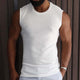Men's Retro Casual Solid Color Round Neck Tank Top