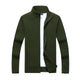 Men's Casual Stand Collar Zipper Slim Fit Knit Cardigan
