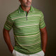 Men's Spring Fashion Retro Striped Print Short Sleeve POLO Shirt