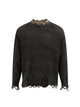 Distressed Ripped Two-Piece Oversized Pullover Sweater