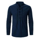 Men's Cotton And Linen Lace-up Casual Long-sleeved Shirt