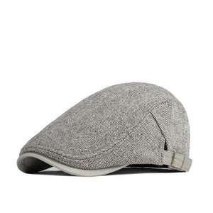 Men's Retro Casual Plaid Splicing Beret