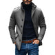 Men's Casual Wool Blend Lapel Single-breasted Slim Short Coat