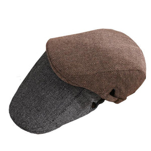 Men's Vintage Casual Herringbone Beret