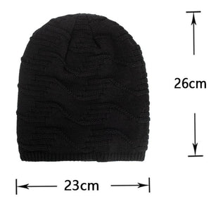 Men's Vintage Plush Lined Warm Knitted Hat