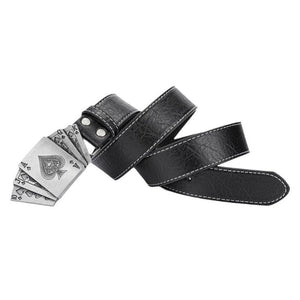 Men's Punk Style Playing Card Belt