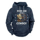 Men's Vintage Print Zip-Up Hoodie