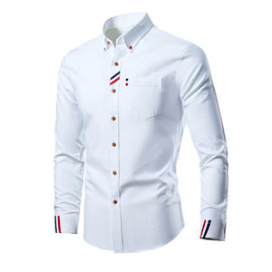 Men's Casual Multicolor Long Sleeve Shirt Loose Shirt