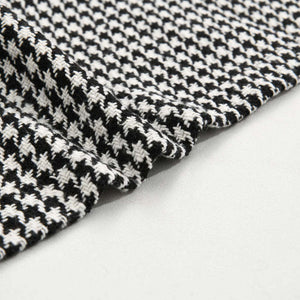 Men's Vintage Houndstooth Lapel Single Breasted Shirt Jacket