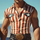 Men's Vintage Patch Raw Edge Tank Top