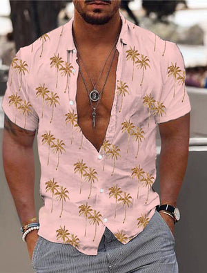 Men's Hawaiian Aloha Trees Design Shirt