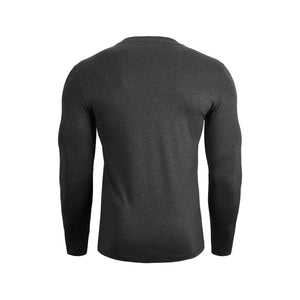 ESSENTIALS BUTTON V-NECK QUCIK DRY MOISTURE WICKING LONG SLEEVE HENLEY SHIRT